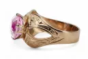 Originál Vintage 14K Produkt s Pink Gold Ametyst Ring Vintage VRC135r štýl